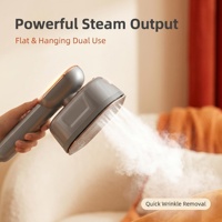 Mini fer à vapeur électrique portable en céramique 1300W, pliable, réservoir d'eau 160ml, anti-brûlure à sec, design rotatif, idéal pour les voyages et l'hôtel