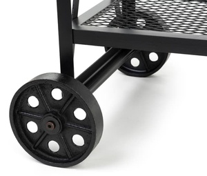 Retail Cart Wheels Malla Metálica Expandida para Estantería Hierro y <span class=keywords><strong>Roble</strong></span>-Negro - Product Image 4