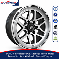 Jantes forgées sur mesure 17 18 20 pouces 5x127 Jantes forgées tout-terrain pour JEEP Gladiator Wrangler JL JK Jantes noires à face usinée