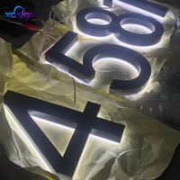 Enseigne LED 3D rétroéclairée en acier inoxydable personnalisée de qualité supérieure, compatible HomeKit, transformateur CA, télécommande, pour bureau et mariage, IP65