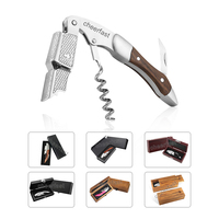 Ensemble tire-bouchon en bois de noyer personnalisable avec logo, ouvre-bouteille à manche en bois pour amateurs de vin – Prêt pour commande d'échantillon