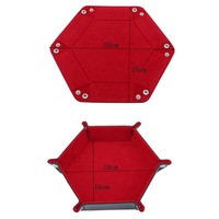 Organisateur de bureau en cuir à expédition rapide, plateau à dés hexagonal en velours, organisateur de bureau, boîte de rangement de table pour clés, montre, pièces de monnaie, téléphone