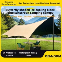 Bâche de camping légère, auvent, tente, bâche en tissu Oxford résistante aux UV, durable, imperméable, portable, protection solaire, auvent de camping
