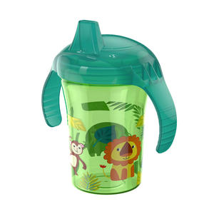 Tasse à eau pour bébé imprimée de dessins animés à quatre couleurs, tasse à boire d'apprentissage en bec de canard antidérapante et étanche, tasse d'entraînement pour enfants - Product Image 4