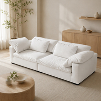 Canapé minimaliste nordique blanc, canapé de style européen, canapé modulaire personnalisé 3/4/5 places, meubles pour la décoration de la maison