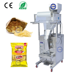 Machine d'emballage économique entièrement automatique pour poudres et granulés, en acier inoxydable 304, pour sacs en plastique et en papier, à entraînement motorisé - Product Image 1