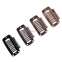 Vente en gros de pinces à perruque en métal à 9 dents pour perruque Clips d'extension de cheveux pour perruque Accessoires de postiche