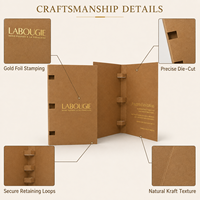 Carte d'échantillons de parfum personnalisée, style livret, pour la découverte de fragrances, avec insert pour flacons de 2ml, 3ml, 5ml