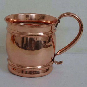 Mug en cuivre massif style ancien - Product Image 2