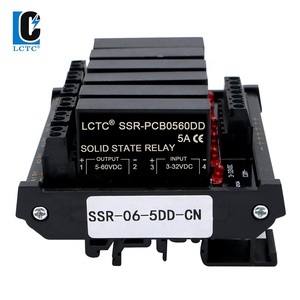Módulo de relé de estado sólido, carril DIN de 6 canales, fácil de instalar, control de CC, CA, CC, positivo común, negativo - Product Image 5
