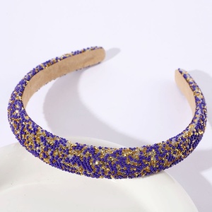 Accessoires de bandeau de cheveux personnalisé en gros filles de la mode rembourré <span class=keywords><strong>strass</strong></span> éponge bandeaux baroques pour les femmes - Product Image 3