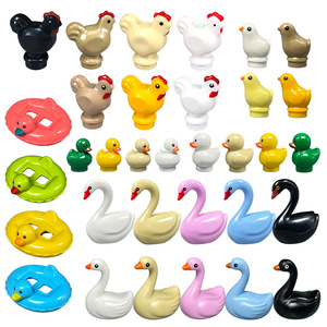 Bloques de construcción de partículas pequeñas MOC, animales, <span class=keywords><strong>cisne</strong></span>, pato, ganso, pollito, juguetes de plástico - Product Image 4