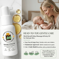 MOMMY'S LITTLE MONSTER Huile de massage pour bébé nouveau-né, prévient la peau sèche et qui se décolore, huile de protection pour la peau des enfants, huile pour soulager la peau sèche
