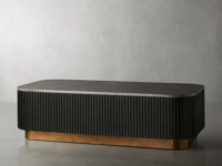 Table basse en bois massif haut de gamme pour salon américain
