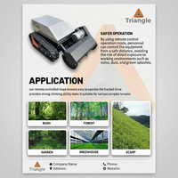 Tondeuse à gazon RC professionnelle à batterie lithium, économie d'énergie, 1500W, 6KM/H, autonomie 5-12h, télécommandée