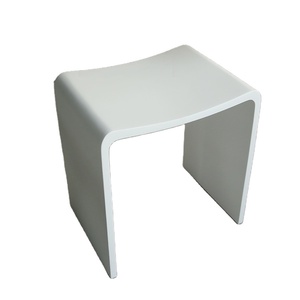 Taburete de <span class=keywords><strong>Baño</strong></span> de Piedra Artificial Blanco Gris Negro Verde, Banco de Ducha de Piedra Acrílica de Superficie Sólida - Product Image 1