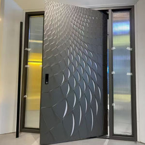 <span class=keywords><strong>Porte</strong></span> <span class=keywords><strong>d</strong></span>'entrée principale de luxe moderne de haute qualité, anti-effraction, en aluminium ou en acier inoxydable, pour villas - Product Image 2