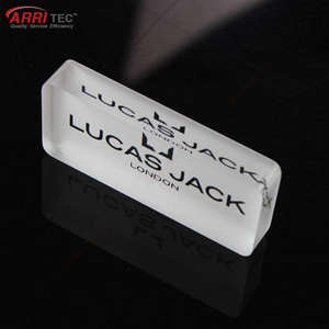 도매 OEM 사용자 정의 UV 인쇄 투명 아크릴 브랜드 로고 명판 디스플레이 블록 사용자 정의 아크릴 블록 - Product Image 6