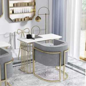 Muebles de Salón de Belleza de Metal, Juego de <span class=keywords><strong>Mesa</strong></span> de Manicura, <span class=keywords><strong>Mesa</strong></span> de Manicura con Sillas - Product Image 5