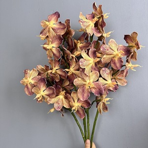 Orquídea Artificial <span class=keywords><strong>de</strong></span> 7 Cabezas con Tacto Realista, Modelo HH-71111, <span class=keywords><strong>de</strong></span> Plástico, para Decoración <span class=keywords><strong>de</strong></span> Bodas y Hogar, Hecha en China - Product Image 2
