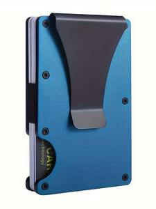 Portefeuille unisexe de luxe fin et élégant, artisanat personnalisé, porte-cartes minimaliste en métal pour homme, pince à billets - Product Image 1