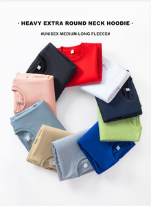 Sweat-shirt en molleton unisexe 460G, couleur unie, épais, pour l'hiver et l'automne, décontracté, <span class=keywords><strong>pull</strong></span>-over, logo personnalisé ODM - Product Image 2