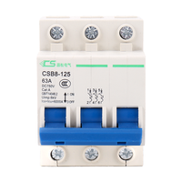 Disjoncteur miniature électrique CNCSGK DZ47-125 63-125A 3 pôles monophasé DC 250V/500V/1000V pour véhicules électriques 80A/100A/125A Mini