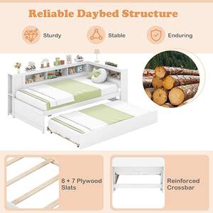 <span class=keywords><strong>Lit</strong></span> superposé double avec rangement, tête de <span class=keywords><strong>lit</strong></span> réversible, design en forme de L, lattes en bois pour enfants, garçons et filles, blanc - Product Image 3