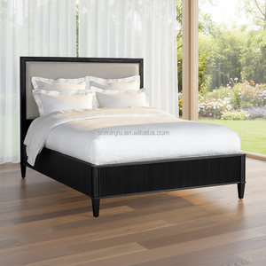 MYHOME 2026 Cadre de <span class=keywords><strong>lit</strong></span> <span class=keywords><strong>double</strong></span> en bois massif de chêne, design classique français, mobilier de chambre de haute qualité, style hôtelier moderne - Product Image 4