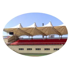 Membrane Structures Shade Steel Pvdf Carport Welding Machine Fabric 6M Building High Frequency Ptfe Stadium - Tensile Structure