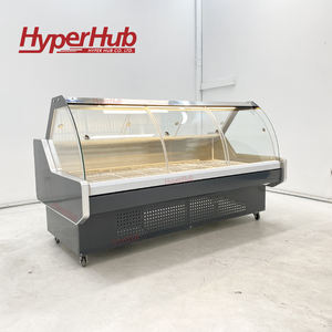 Exhibidor <span class=keywords><strong>Horizontal</strong></span> Refrigerado para Carnicería, Exhibición Comercial de Carnes Frescas Cortadas, Refrigerador para Carnes en Rodajas, Enfriador con Enfriamiento Directo - Product Image 1
