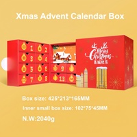 Boîte cadeau cosmétique vide, calendrier de l'avent de 24 jours, boîte en carton personnalisée, boîte à biscuits, boîte à chocolat, emballage, boîte cadeau magnétique de Noël