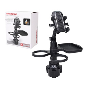 Bandeja de mesa de comedor de coche ABS giratoria multifuncional de 360 grados, portavasos frontal para almacenamiento de espacio pequeño, plato de cena para bebidas - Product Image 4