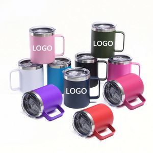 แก้วน้ำสุญญากาศสองชั้นแบบกำหนดโลโก้เองได้ ขายส่ง ขนาด 12 ออนซ์ แก้วสแตนเลสแบบมีฝาปิดสำหรับใส่ไวน์ ขนาด 12 ออนซ์ จำนวนมาก - Product Image 6