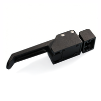 Serrure à levier de compression robuste en alliage de zinc noir pour porte de chambre froide et armoire électrique