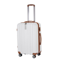 Sac à bagages extensible en Abs, vente en gros, moins cher, chariot de voyage, ensemble de valises à emporter avec logo imprimé