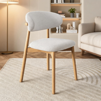 Chaises de salle à manger contemporaines en bois massif, directement de l'usine, avec dossier en lin, empilables et durables pour la maison, l'hôtel et la restauration