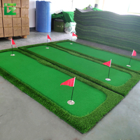 Tapis de golf portable en caoutchouc personnalisé 1x3m, mini parcours de golf intérieur/extérieur avec drapeau pour l'entraînement au swing