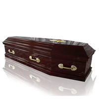 Ataúd de Estilo Europeo Sólido para Adultos, Personalizable, Ataúd de Madera para Entierro al por Mayor, Marca FUHAI, 220 Pulgadas Cúbicas, 1 Año de Garantía