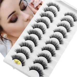 3d 5d mink lashes wholesale Long Lasting Mink Lashes Natural Dramatic Volume Eyelashes faux mink russian strip lashes