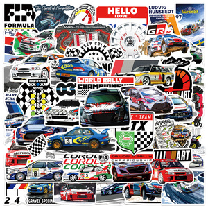 Nouvelles 50 autocollants JDM de voitures de course du Championnat du Monde des Rallyes - Product Image 1