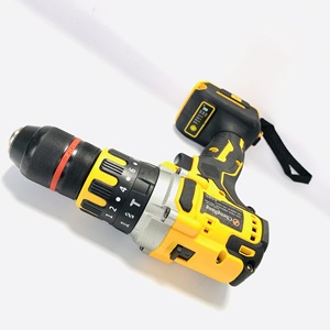 Perceuse à percussion sans fil portable haute puissance jaune 13 mm avec mandrin métallique 200 N.m, visseuse à couple sans balais rechargeable PG4665A - Product Image 5