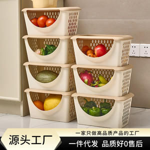 Home Basics Stackable Laundry Basket Rectangle With Lid Plastic Clothing Organizer Multi Functional Storage Basket For Closet - Product Image 3