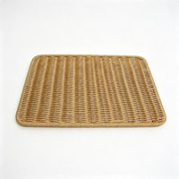 Set de table rectangulaire polyvalent en rotin PP, écologique, réutilisable, imperméable, tissé, léger, facile à nettoyer pour la maison et la cuisine