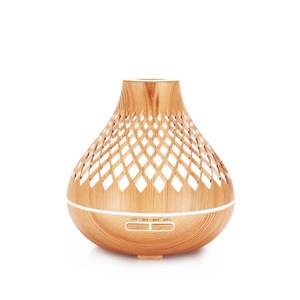 Wood Grain Aroma Diffuser 300Ml Ultrasonic <b>Humidifier</b> With Led Light For Home Use - Product Image 2