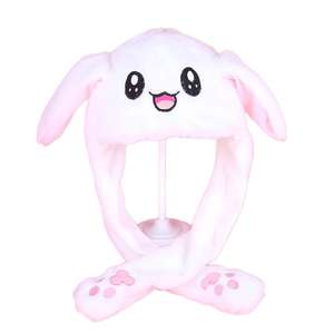 Chapeau de Noël Hiver en Peluche Douce Personnalisé avec Oreilles de Lapin Mignonnes et Lumières LED Mobiles, Certifié CE CPC - Product Image 3