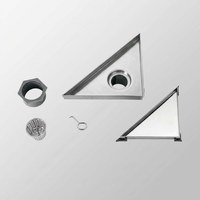 Drain de sol triangulaire en acier inoxydable pour salle de bain