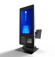 Terminal POS Wind 10 con Escáner de Código de Barras 2D e Impresora de Recibos, Sistema POS Táctil Todo en Uno para Supermercados/Tiendas