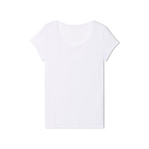 Camiseta de Verano de Manga Corta con Cuello Redondo, Tejido de Algodón Transpirable, Secado Rápido, Informal, para Mujer, Clima Cálido - Product Image 1