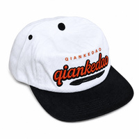 Casquette à visière plate blanche et noire avec logo personnalisé, broderie en relief, casquette snapback en denim unisexe, streetwear, mode, sport, vente en gros, OEM